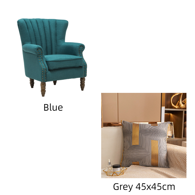 American Style Retro Simple Fabric Single Sofa Chair