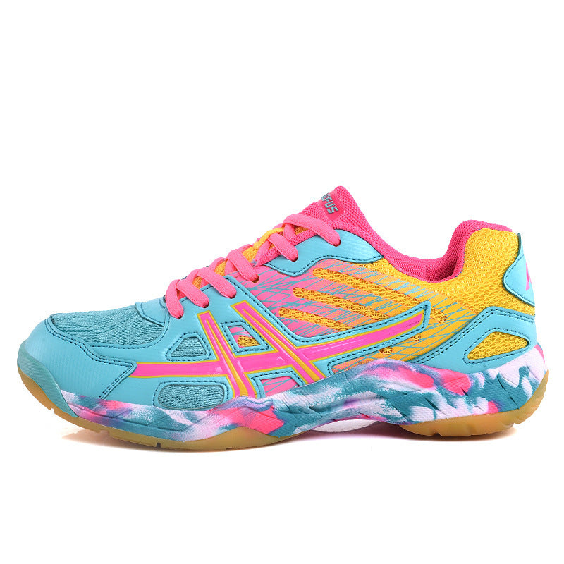 Lightweight Tennis Shoes, Colorful Couple Shoes, Wear-Resistant Non-Slip Badminton Shoes, Competition Training Sports Shoes