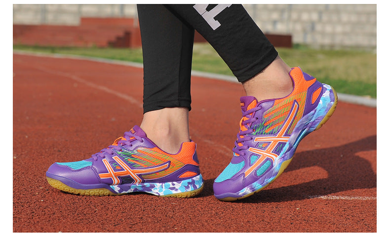 Lightweight Tennis Shoes, Colorful Couple Shoes, Wear-Resistant Non-Slip Badminton Shoes, Competition Training Sports Shoes