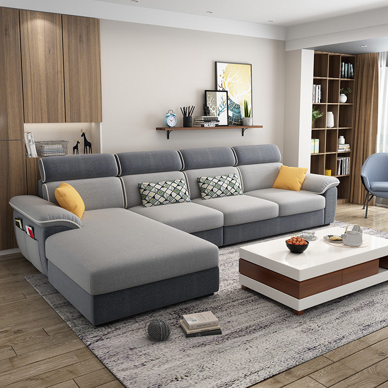 Modern Minimalist Technology Fabric Sofa Corner Living Room